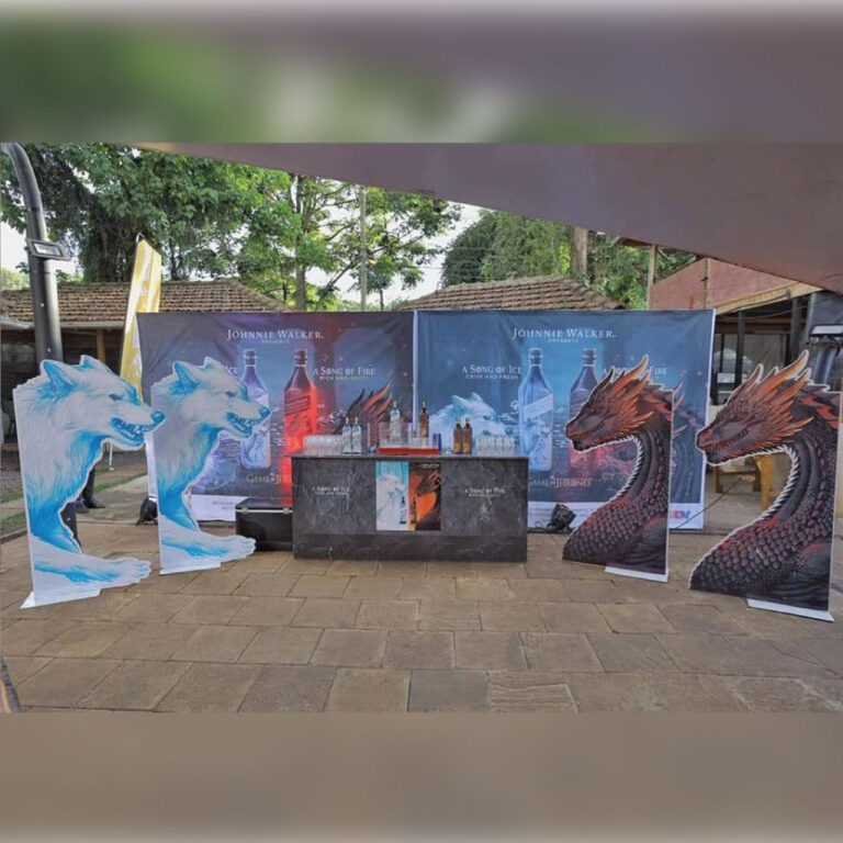 Custom event display props and experiential brand activation installation in Nairobi Kenya.