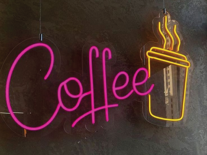 Custom coffee LED neon sign fabrication and installation in Nairobi, Kenya by Assure Solutions Ltd