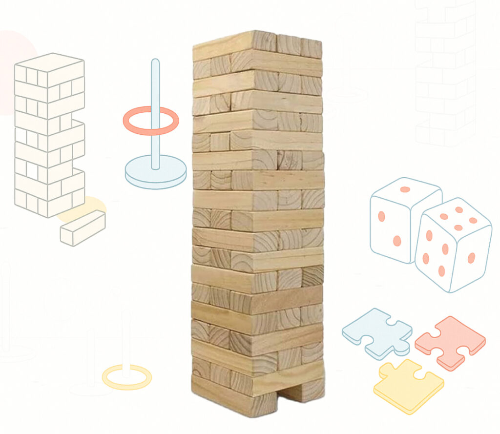 Giant Jenga Interactive game for hire