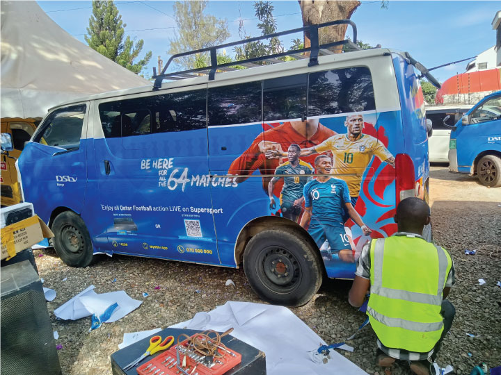 Promotional vehicle branding nairobi