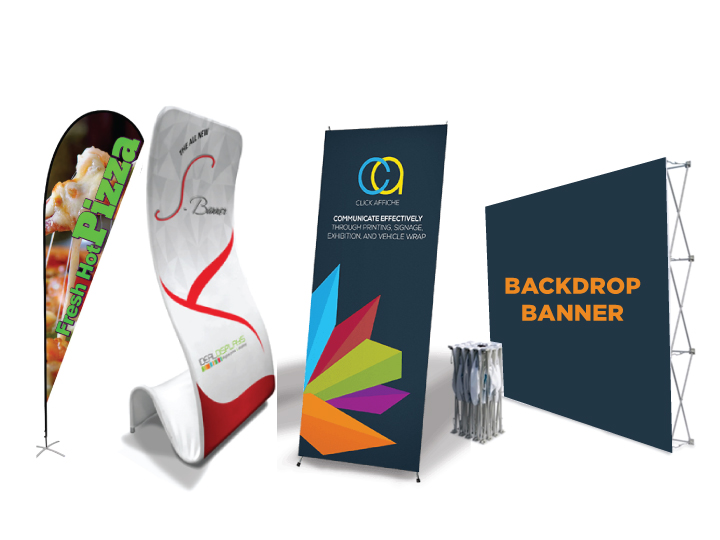 Roll up banner display stands used for event marketing and exhibitions in Nairobi Kenya.