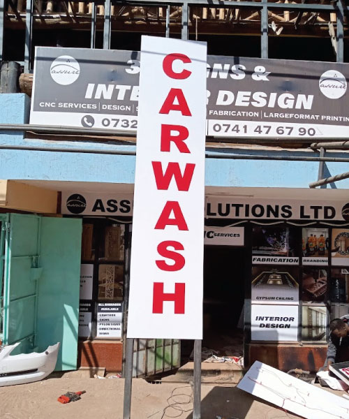 Car-wash-Road-side-sign-kenya 2d Road sign Kenya