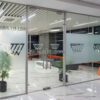 Frosted glass vinyl sticker die cut