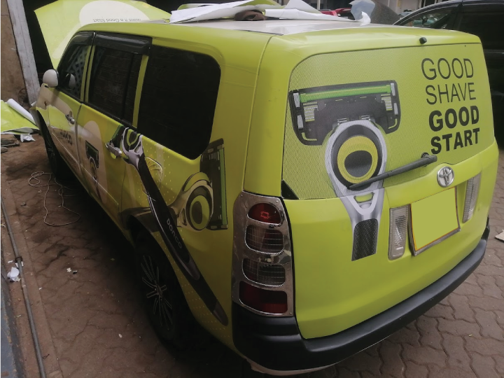 Full body car wrap Kenya design