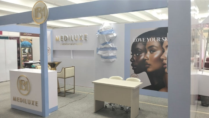 Mediluxe branded event booth Nairobi Sarit Expo Center