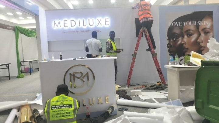 Mediluxe expo booth interior Nairobi Sarit Expo Center