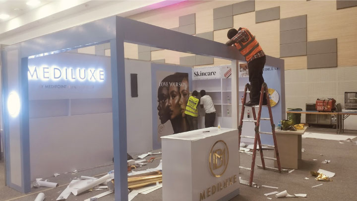 Mediluxe exhibition branding services Sarit Expo Nairobi
