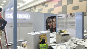 Mediluxe trade fair booth setup Sarit Expo Nairobi
