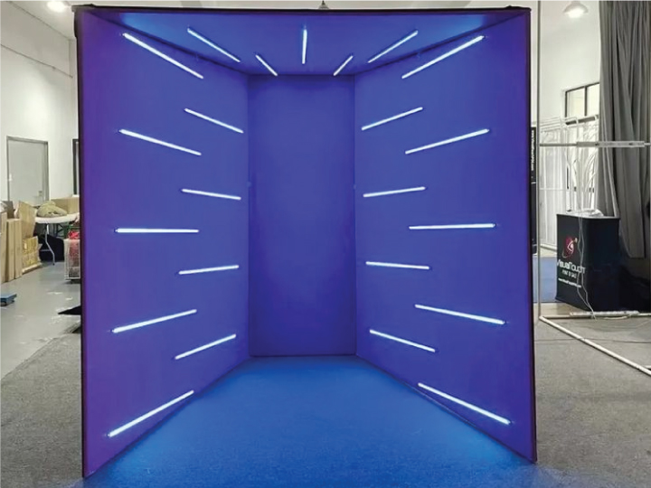 LED tunnel photobooth setup for a corporate event in Kenya by Assure Solutions Ltd