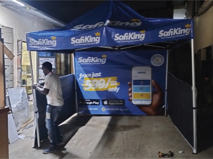 Professional gazebo tent branding services in Kenya