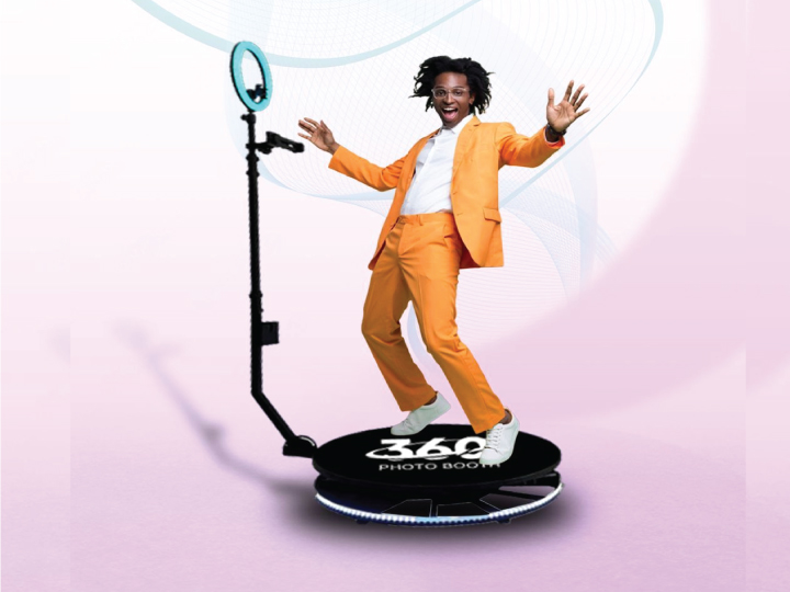 LED light tunnel photobooth setup in Nairobi Kenya