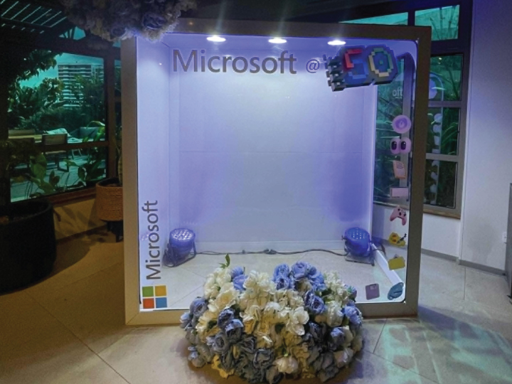 Magazine photobooth hire setup at a corporate event in Nairobi Kenya