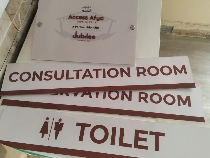 Professional sign board finishing and branding process in Nairobi Kenya