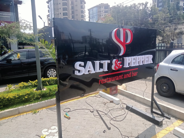 Restaurant directional sign board fabrication and installation in Nairobi Kenya