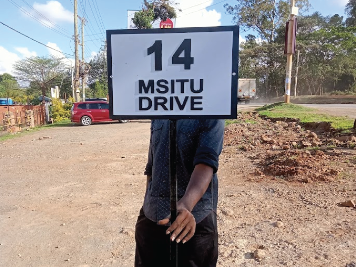 Street name directional sign board fabrication and installation in Nairobi Kenya