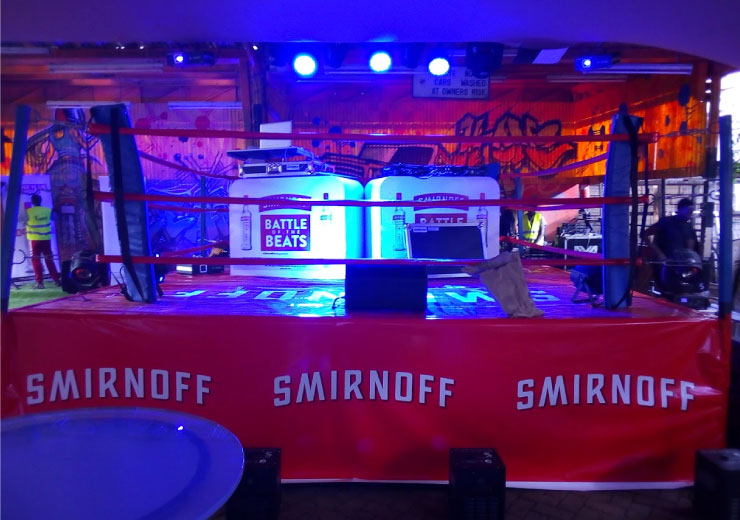 Branded concert event stage setup in Nairobi Kenya