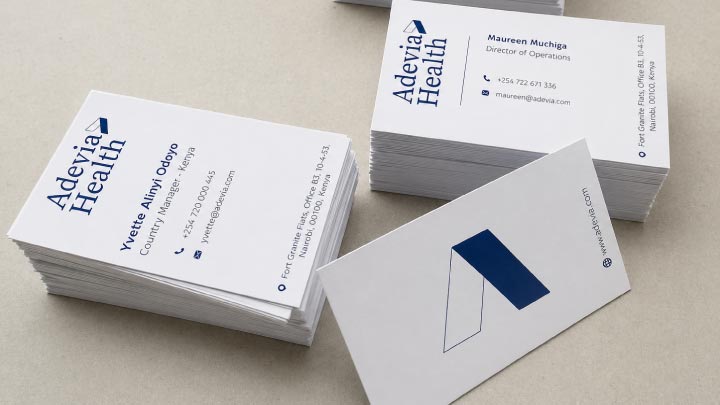 Business cards printing Nairobi Kenya with clean stacked cards ready for use