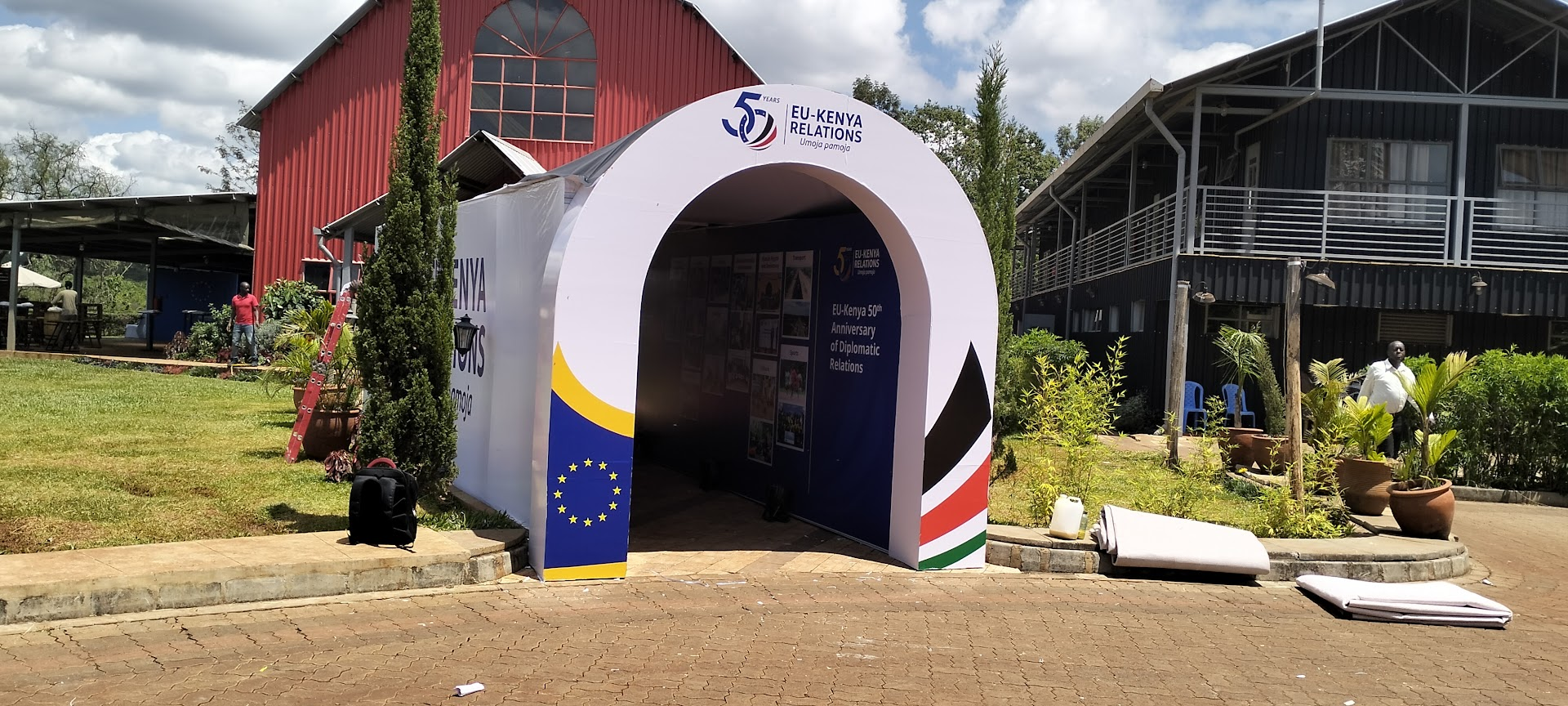 corporate event archway setup in nairobi kenya