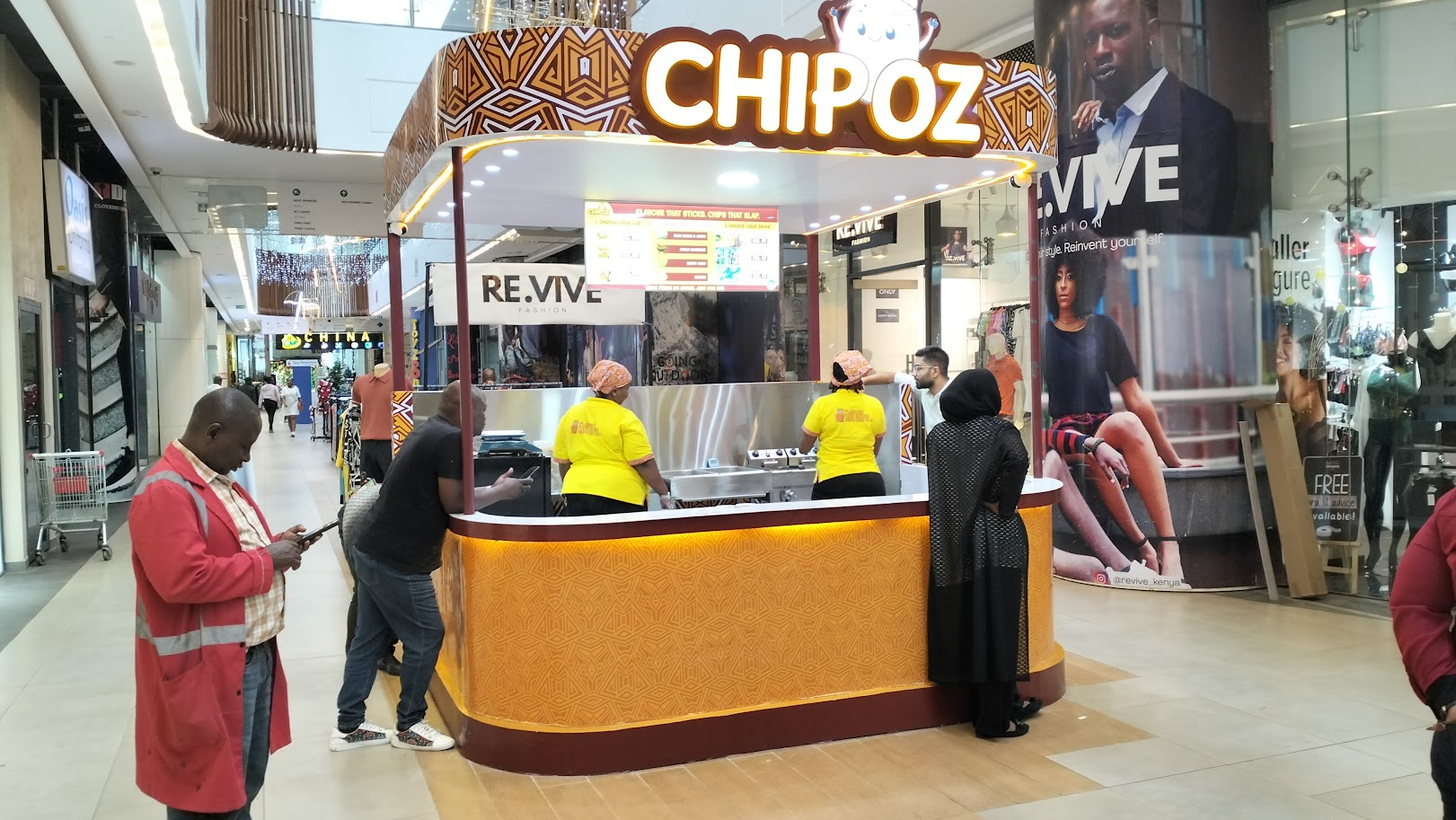 custom mall kiosk makers illuminated signs two rivers nairobi kenya