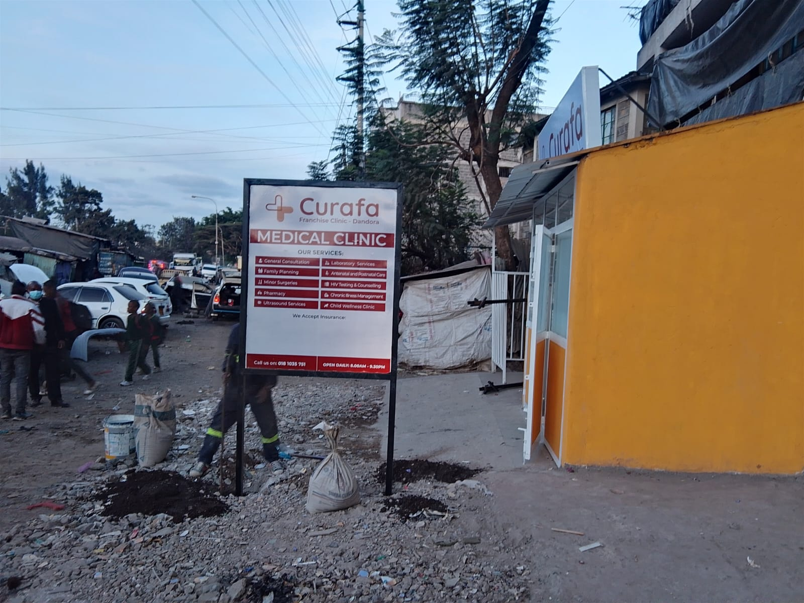 Curafa Clinic Road Sign Suppliers in Nairobi Kenya