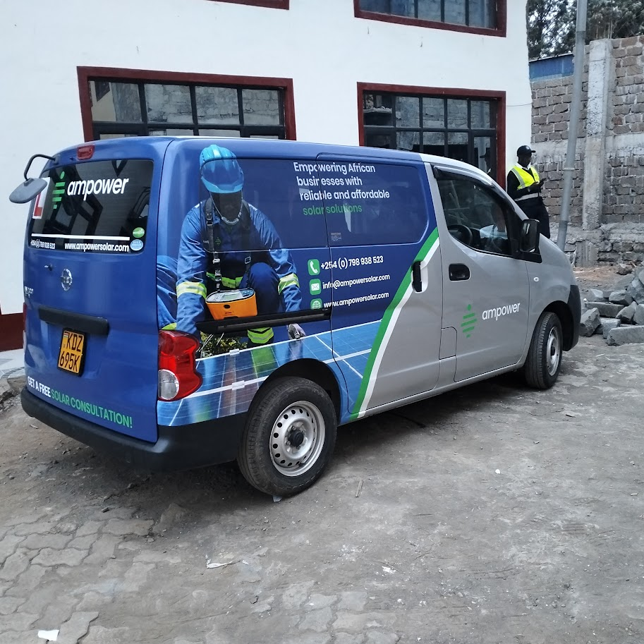 Ampower vehicle branding in Nairobi Kenya